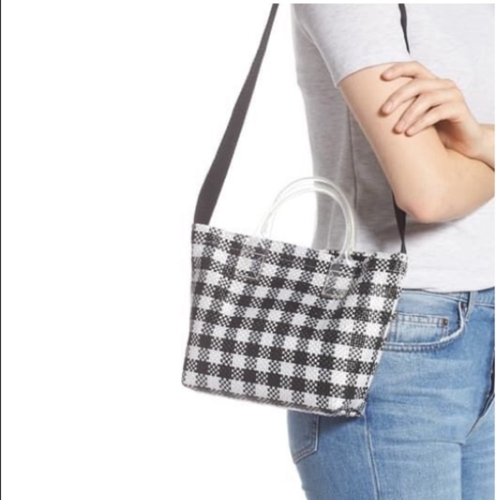 Madewell Woven Beach Tote True Black Multi Small